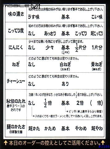 喜好表